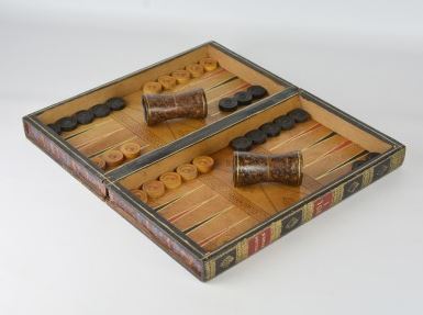 Antique Backgammon set by A.W. Gamage.