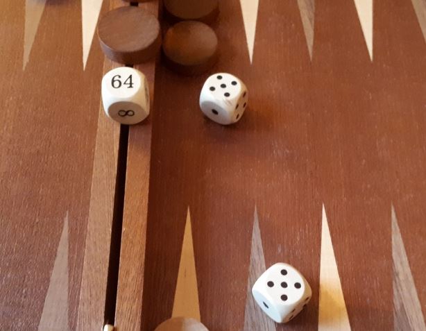 Backgammon double fives.
