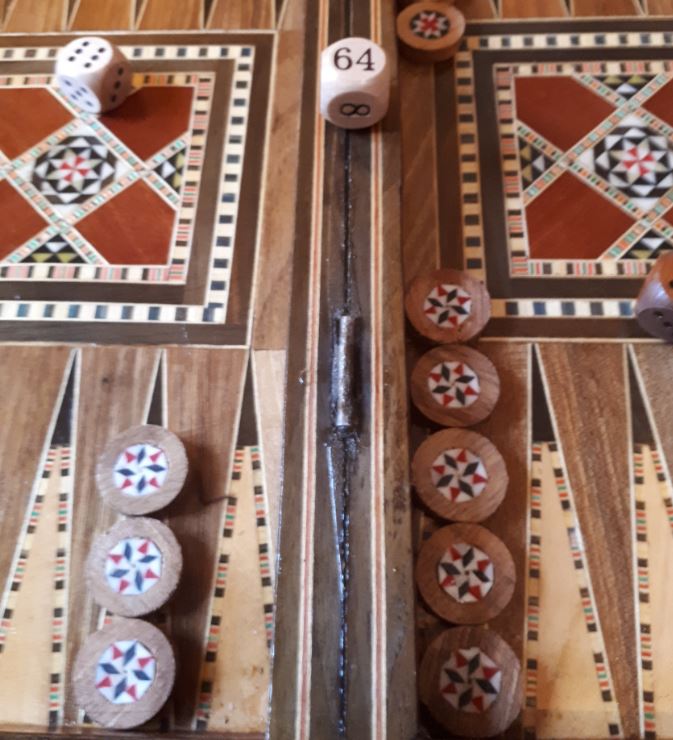 Backgammon accessories.