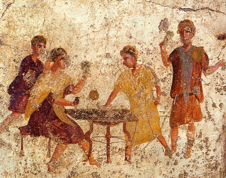 Tabula frescoe from Pompeii.