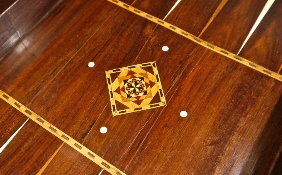 Antique Anglo-Indian Backgammon set, playing field.